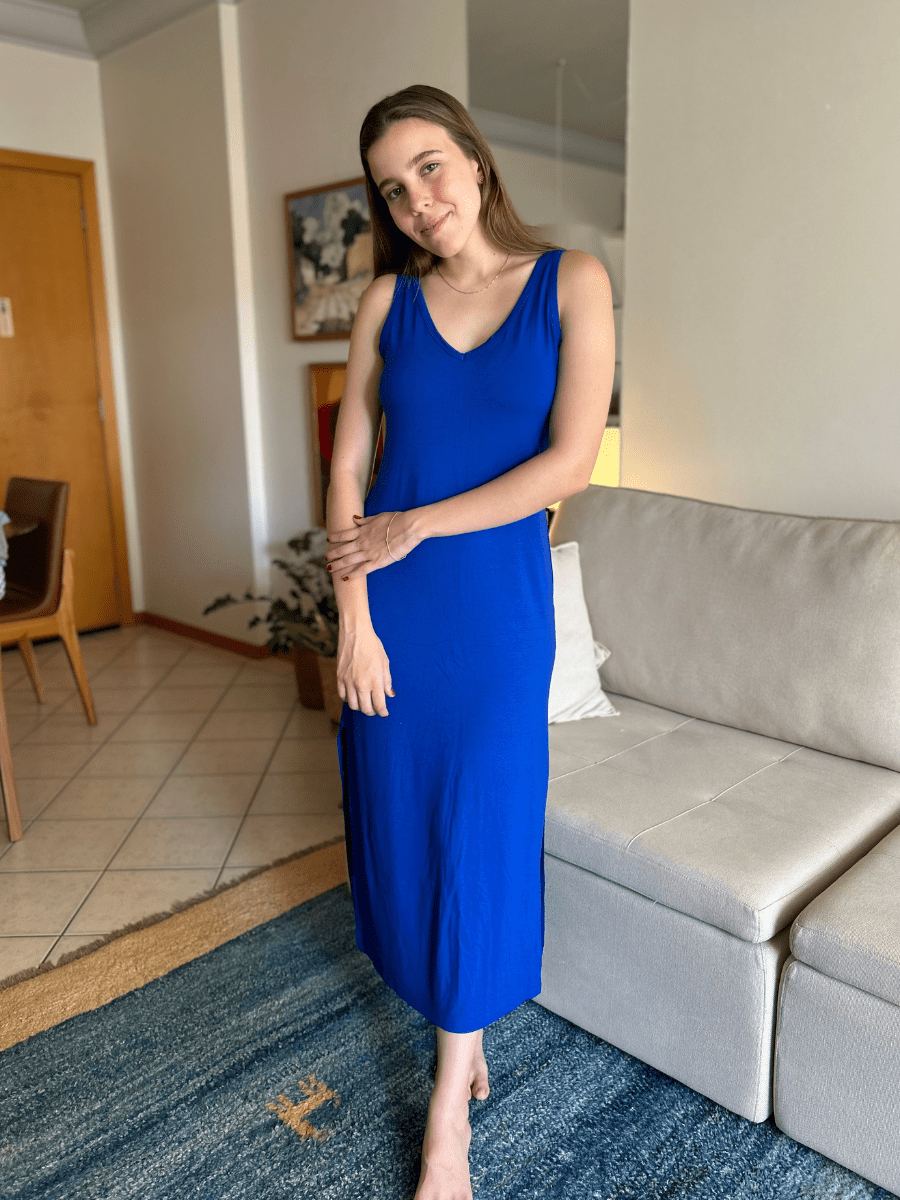 VESTIDO CAVADO AZUL SKYDIVER