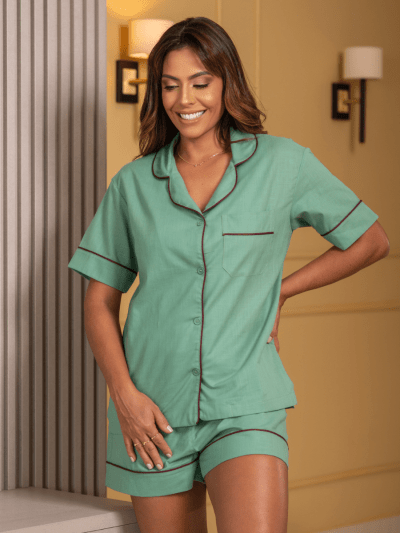 PIJAMA ALFAIATARIA CURTO JADE