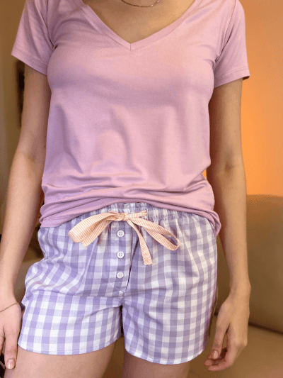 CONJUNTO VERANO LAVANDA CAMISETA + BOXER DOLL