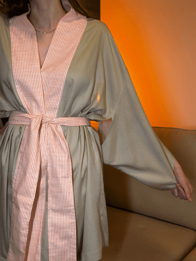 KIMONO AREIA + COMBINAÇÃO