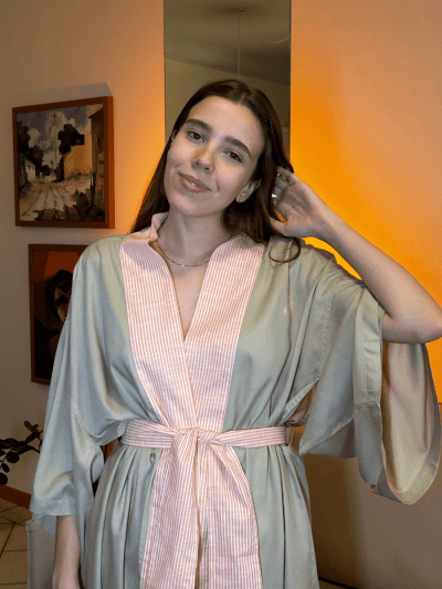 KIMONO AREIA + COMBINAÇÃO