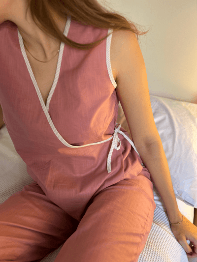 PIJAMA CAPRI ROSA SECO